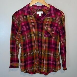 Christopher & Banks Colorful Flannel shirt